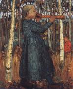 Paula Modersohn-Becker Trumpeting Gril in a Birch Wood oil painting picture wholesale